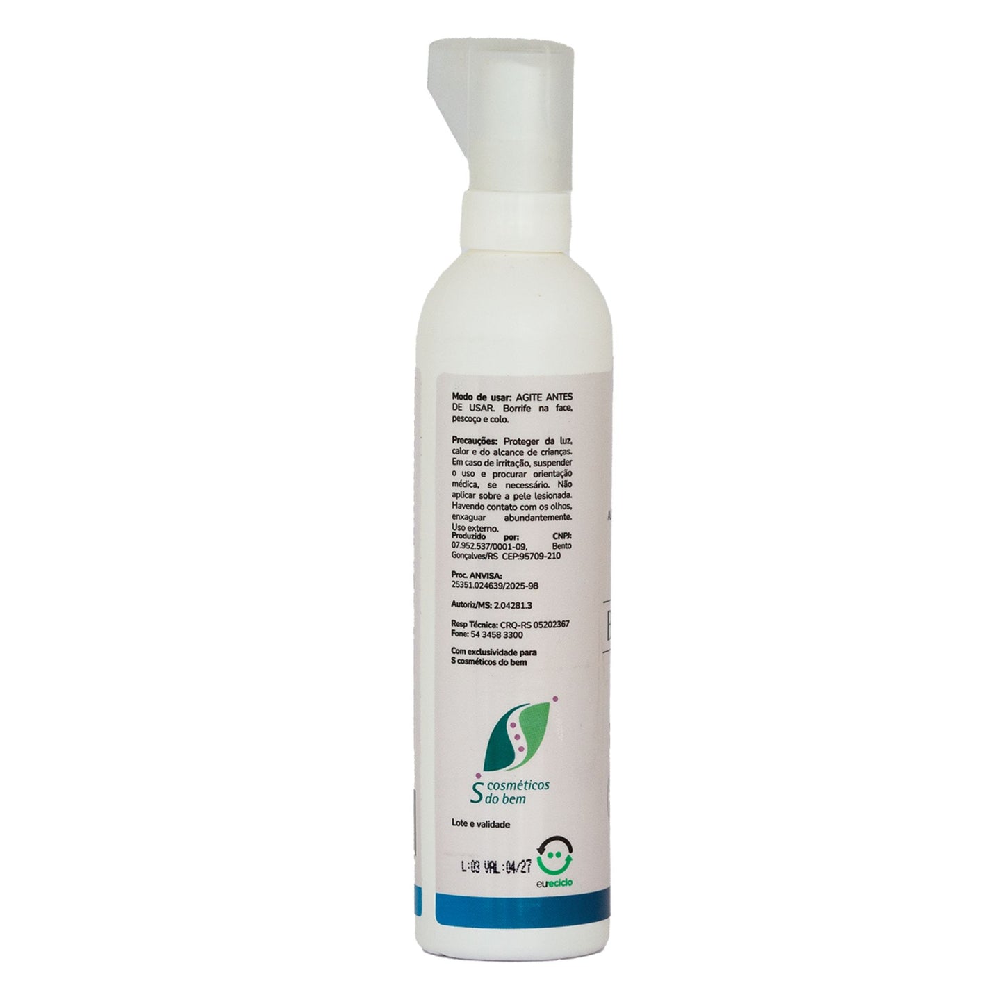 Bruma Facial Pró-Idade com Niacinamida, Aloe Vera & Artemísia – Linha Biotech S