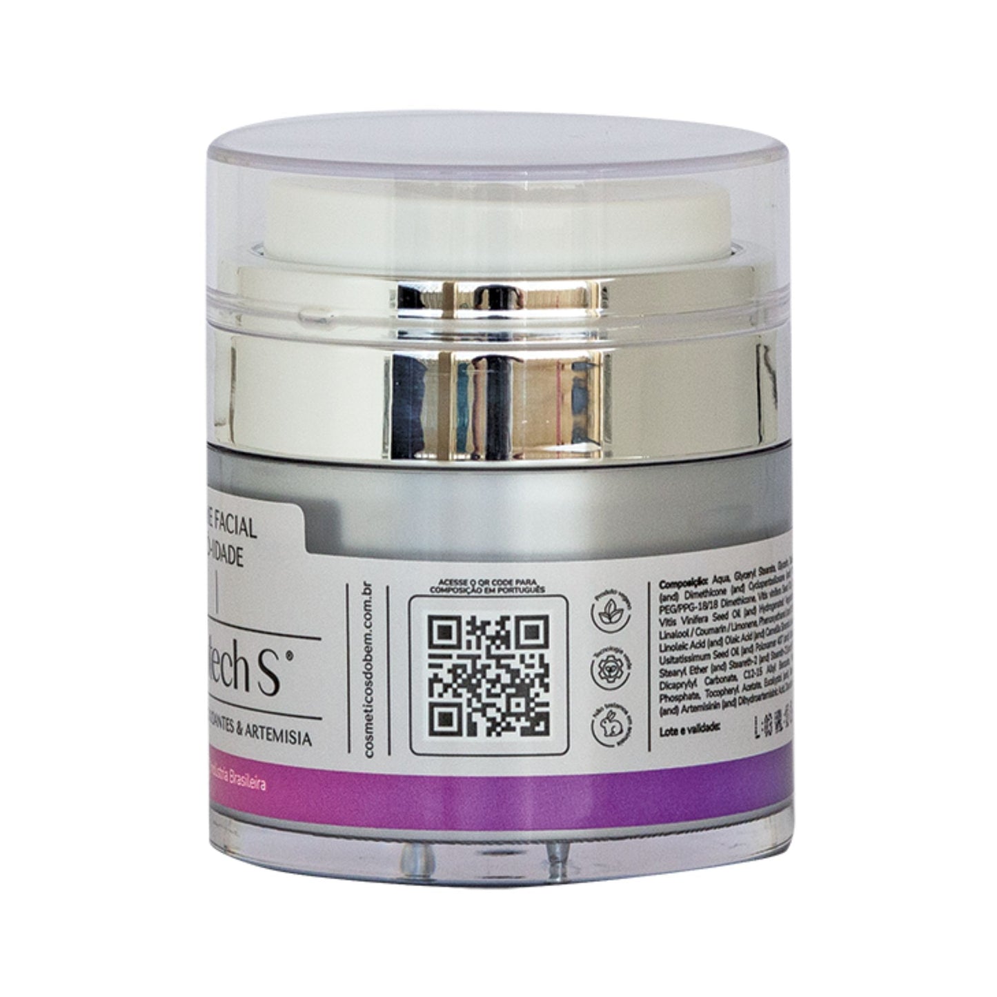 Creme Facial Pró-Idade com Nano Antioxidantes & Artemísia – Linha Biotech S