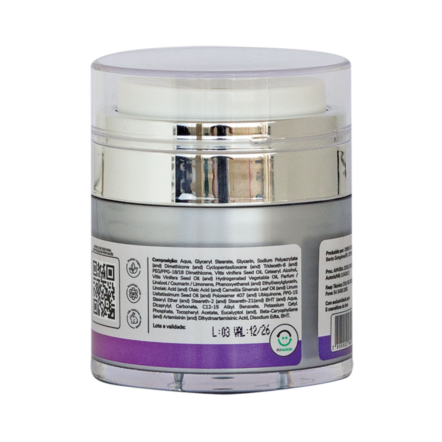 Creme Facial Pró-Idade com Nano Antioxidantes & Artemísia – Linha Biotech S