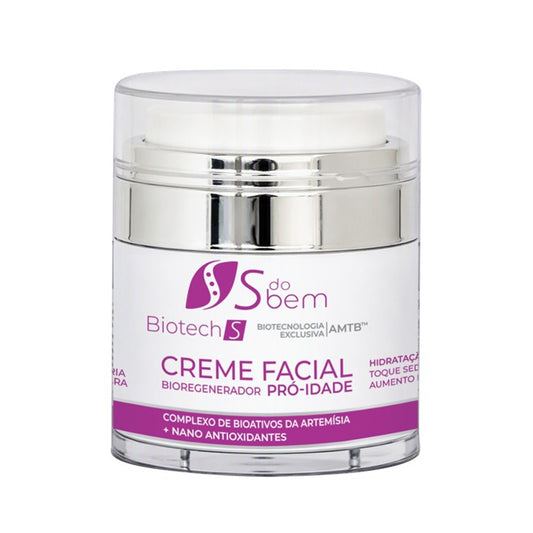 Creme Facial Pró-Idade com Nano Antioxidantes & Artemísia – Linha Biotech S
