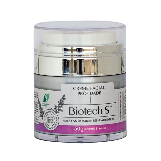 Creme Facial Pró-Idade com Nano Antioxidantes & Artemísia – Linha Biotech S