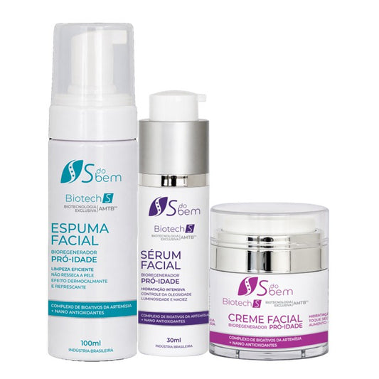 Kit Regeneração Facial Pró-Idade - Linha Biotech S
